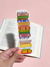Load image into Gallery viewer, Stack of Books Die Cut Bookmark

