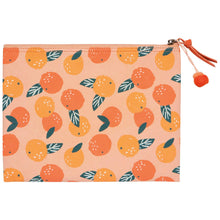 Load image into Gallery viewer, Paradise Orange Zipper Pouches Set of 2
