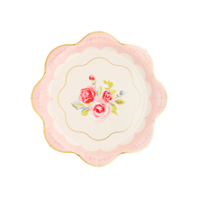 Load image into Gallery viewer, PLTEA40 - Tea Party Scalloped Round Paper Plate
