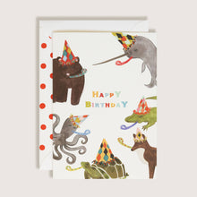 Load image into Gallery viewer, Animals Having A Party Happy Birthday Greeting Card

