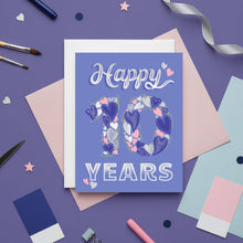 Load image into Gallery viewer, Happy 10 Years Card – Heartfelt Anniversary
