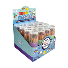 Load image into Gallery viewer, Draw &#39;n&#39; Doodle Mini Colored Pencils + Sharpener - Set of 12: NAVY
