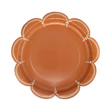 Load image into Gallery viewer, WDT1341 - Scalloped Rust Paper Plates

