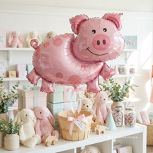 Load image into Gallery viewer, Pink Pig Foil Balloon – Farm Animal Birthday &amp; Barnyard
