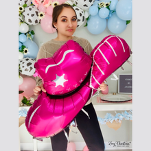 Load image into Gallery viewer, Pink Cowgirl Boot or Hat Balloon – Western Party Decoration: Boot
