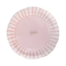 Load image into Gallery viewer, Pink Striped 9" Scallops Plate
