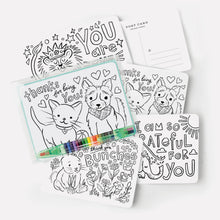 Load image into Gallery viewer, Color-In Postcard Kit - Kids Thank You
