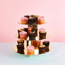 Load image into Gallery viewer, Gold Scallop Edge 3 Tier Cake Stand
