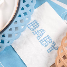 Load image into Gallery viewer, Blue Precious Baby Plaid Cocktail Napkins

