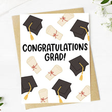 Load image into Gallery viewer, "Congratulations Grad!" Graduation Cap Diploma Card
