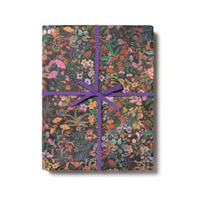 Load image into Gallery viewer, Meadow Black wrapping paper: Rolls of 3 sheets
