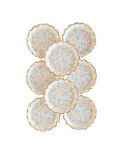 Load image into Gallery viewer, Ditsy Floral Round Scallop 7&quot; Plate
