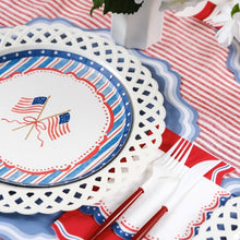 Load image into Gallery viewer, White Basketweave Dinner Paper Plates

