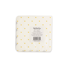 Load image into Gallery viewer, PLCOT37 - Cottage Gold Foil Polka Dot Scalloped Paper Cocktail Napkin
