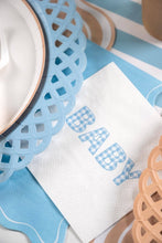 Load image into Gallery viewer, Blue Precious Baby Plaid Cocktail Napkins

