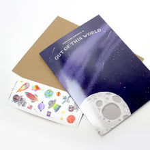Load image into Gallery viewer, Sticker Scene Card - Outer Space Birthday
