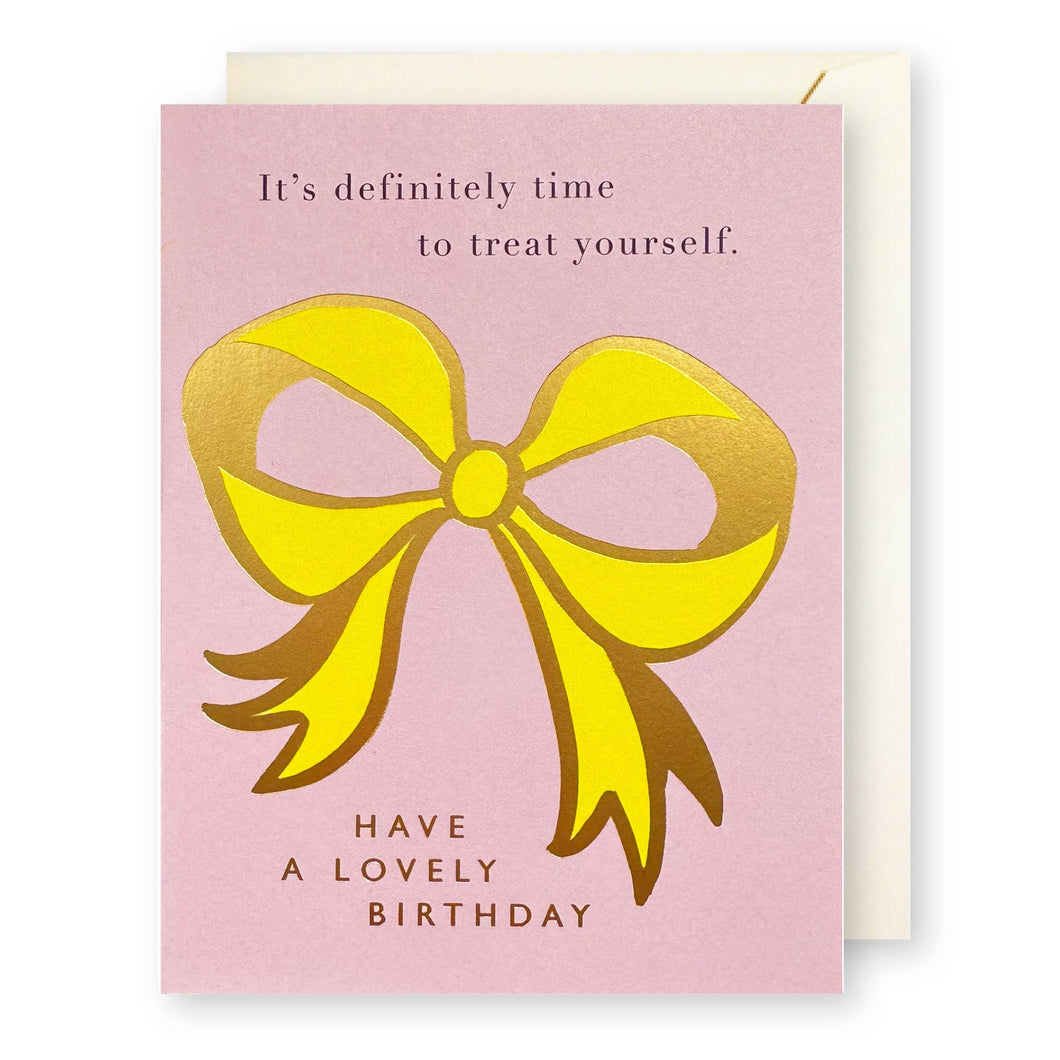 Ribbon Bow Birthday Card