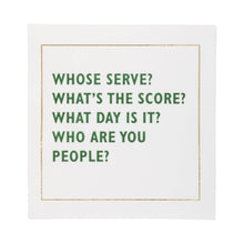 Load image into Gallery viewer, Pickleball Sayings Paper Cocktail Napkin Set
