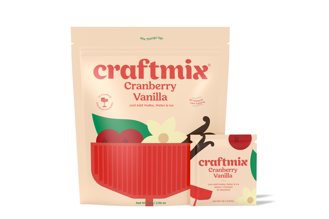 Cranberry Vanilla Cocktail Mixer - 12 Servings Multipack