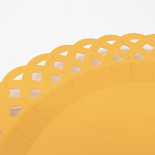 Load image into Gallery viewer, Marigold Yellow Basketweave Dinner Plates
