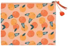 Load image into Gallery viewer, Paradise Orange Zipper Pouches Set of 2
