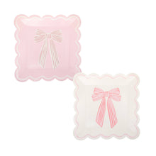 Load image into Gallery viewer, PLPL1828 - Large Pink Bows Paper Plate Set
