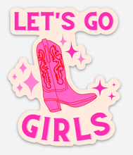 Load image into Gallery viewer, Let's Go Girls Pink Boot Sticker

