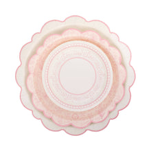 Load image into Gallery viewer, Pembroke Pink Edge Scallop 12" Plate
