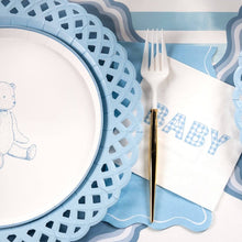 Load image into Gallery viewer, Blue Precious Baby Plaid Cocktail Napkins
