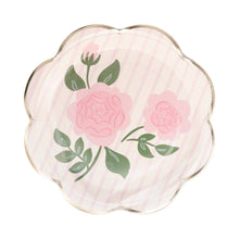 Load image into Gallery viewer, Rose Stripe Paper Plate
