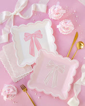 Load image into Gallery viewer, PLPL1828 - Large Pink Bows Paper Plate Set
