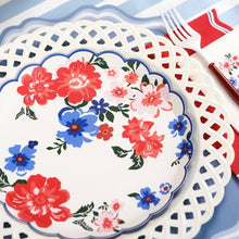 Load image into Gallery viewer, White Basketweave Dinner Paper Plates
