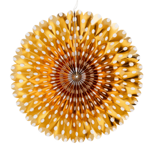 Load image into Gallery viewer, Gold and White Party Fan Set
