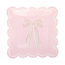 Load image into Gallery viewer, PLPL1828 - Large Pink Bows Paper Plate Set
