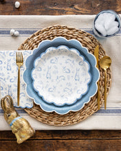 Load image into Gallery viewer, BTL1141 - 10" Blue Scalloped Edge Plates
