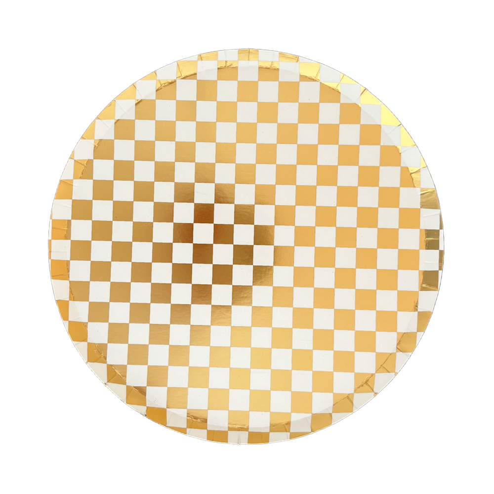 Check It! Dinner Plates - Gold Clash