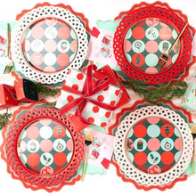 Load image into Gallery viewer, Red Basketweave Dinner Paper Plates

