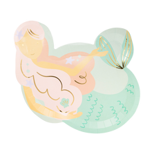 Load image into Gallery viewer, Mermaid Shaped Paper Plate
