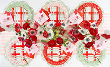 Load image into Gallery viewer, Red Basketweave Dinner Paper Plates

