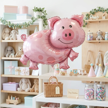 Load image into Gallery viewer, Pink Pig Foil Balloon – Farm Animal Birthday &amp; Barnyard
