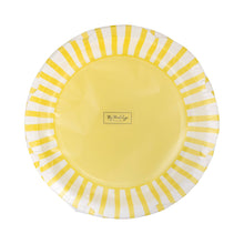 Load image into Gallery viewer, Yellow Striped Scallops 9" Plate
