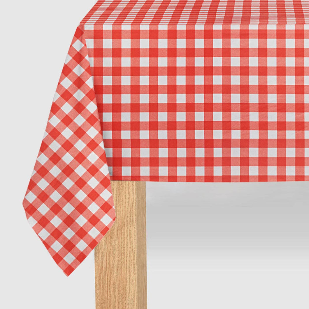 Red Gingham Paper Tablecloth