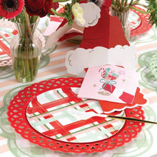 Load image into Gallery viewer, Red Basketweave Dinner Paper Plates
