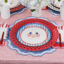 Load image into Gallery viewer, Red Basketweave Dinner Paper Plates
