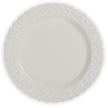 Load image into Gallery viewer, White Basketweave Dinner Paper Plates

