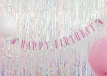 Load image into Gallery viewer, Pink Unicorn Happy Birthday Banner
