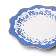 Load image into Gallery viewer, BELLE BLUE ELEGANT FLORAL DINNER PLATES
