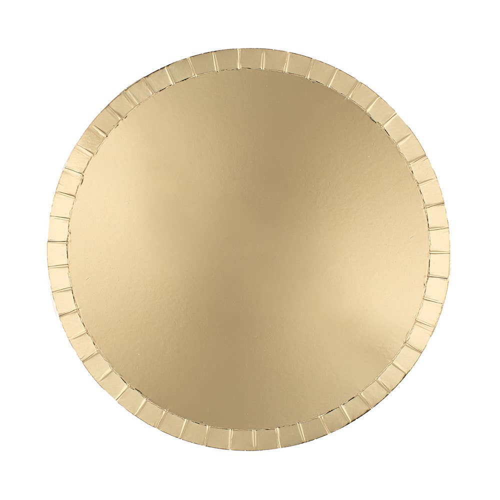 Shade Collection Metallic Dessert Plates - 8 Pk. - 4 Colors: Gild