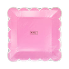 Load image into Gallery viewer, Fuchsia Scalloped Square 9" Plate
