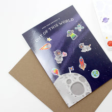 Load image into Gallery viewer, Sticker Scene Card - Outer Space Birthday
